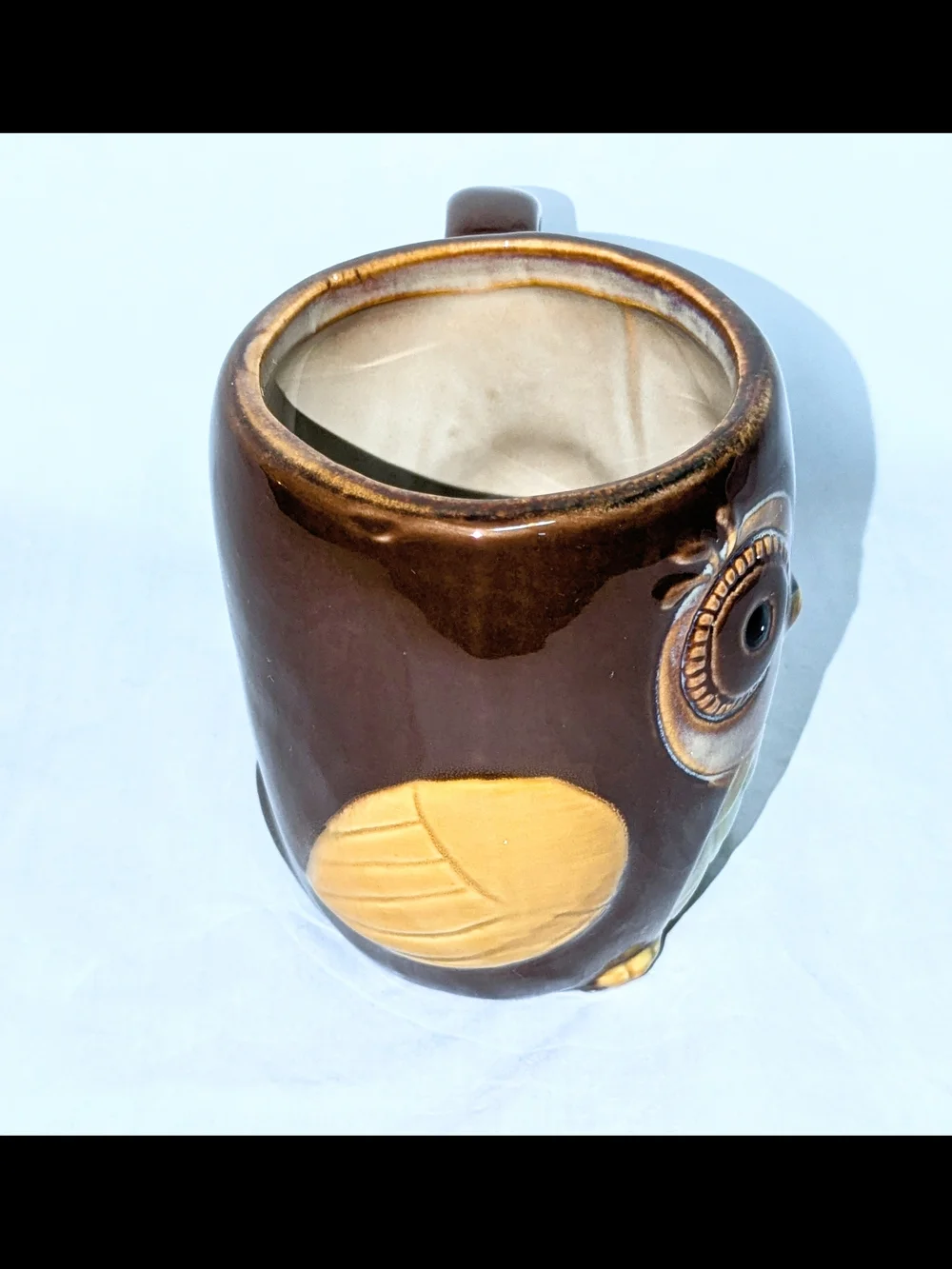 Burton+Burton Brown and Green Owl Ceramic Mug - Picture 2 of 8